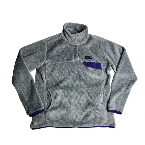 Patagonia Re-Tool Snap-T Pullover Sweater Women's Size Large Gray 25442 Fleece - Picture 1 of 8